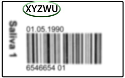 Sample bottle label